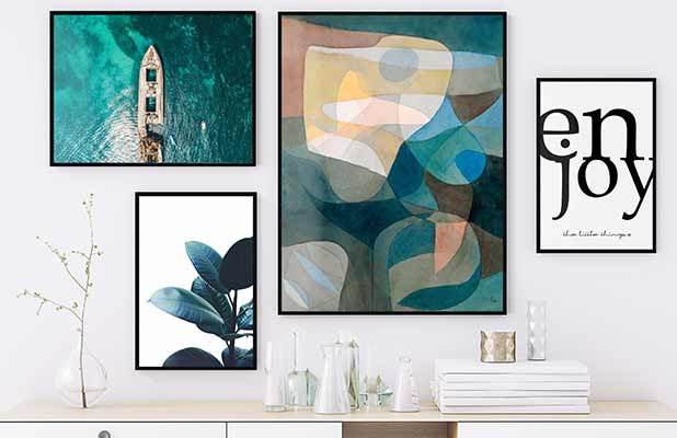 Bilderwand mit Postern von Posterlounge Bilderwand mit Postern von Posterlounge